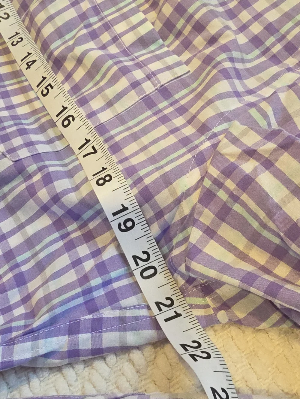 J. Crew Purple and White Plaid Button-Down Shirt